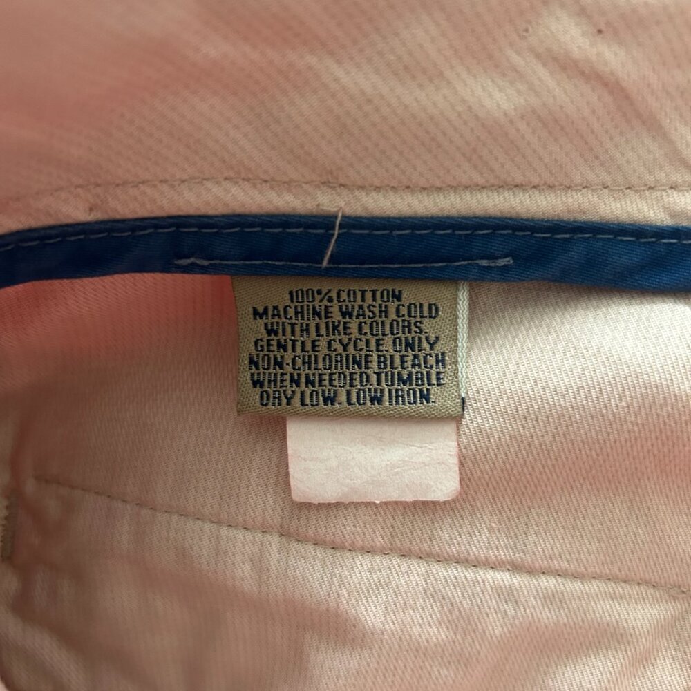 Bills Khakis Chino Pants Mens 34x32.5 Salmon Coral Made in USA Straight - Picture 10 of 12